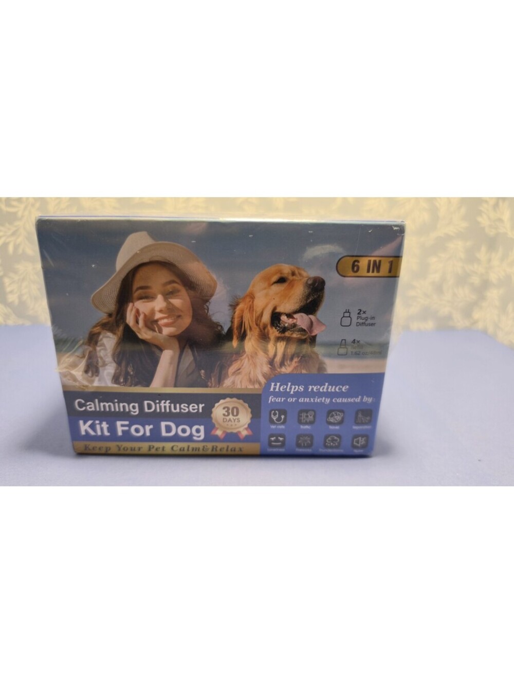Dog Calming Pheromones Diffuser 6 in 1 Kit Appeasing Pheromone Diffuser to Calm